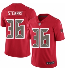 Youth Nike Tampa Bay Buccaneers #36 M.J. Stewart Limited Red Rush Vapor Untouchable NFL Jersey