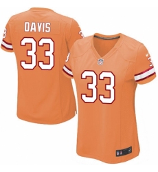 Women's Nike Tampa Bay Buccaneers #33 Carlton Davis Elite Orange Glaze Alternate NFL Jersey