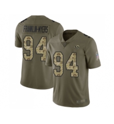 Men's Los Angeles Rams #94 John Franklin-Myers Limited Olive Camo 2017 Salute to Service Football Jersey