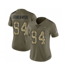 Women's Los Angeles Rams #94 John Franklin-Myers Limited Olive Camo 2017 Salute to Service Football Jersey