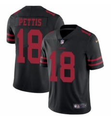 Youth Nike San Francisco 49ers #18 Dante Pettis Black Vapor Untouchable Limited Player NFL Jersey