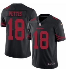 Youth Nike San Francisco 49ers #18 Dante Pettis Limited Black Rush Vapor Untouchable NFL Jersey