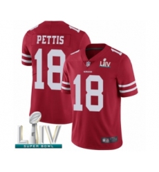 Youth San Francisco 49ers #18 Dante Pettis Red Team Color Vapor Untouchable Limited Player Super Bowl LIV Bound Football Jersey