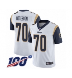Men's Los Angeles Rams #70 Joseph Noteboom White Vapor Untouchable Limited Player 100th Season Football Jersey