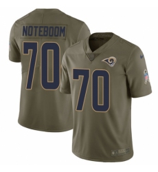 Men's Nike Los Angeles Rams #70 Joseph Noteboom Limited Olive 2017 Salute to Service NFL Jersey