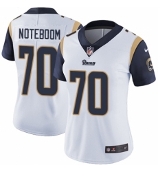Women's Nike Los Angeles Rams #70 Joseph Noteboom White Vapor Untouchable Limited Player NFL Jersey