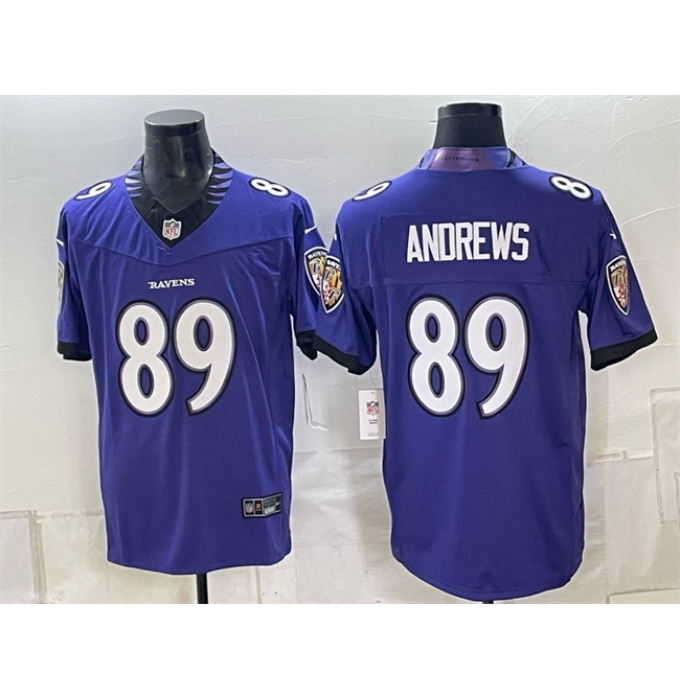 Men's Baltimore Ravens #89 Mark Andrews Purple 2026 F.U.S.E. Vapor Stitched Limited Football Jersey