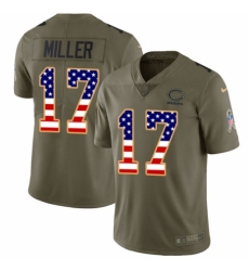 Youth Nike Chicago Bears #17 Anthony Miller Limited Olive USA Flag 2017 Salute to Service NFL Jersey