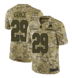 Men's Nike Washington Redskins #29 Derrius Guice Burgundy Limited Camo 2018 Salute to Service NFL Jersey