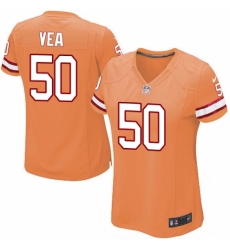 Women's Nike Tampa Bay Buccaneers #50 Vita Vea Elite Orange Glaze Alternate NFL Jersey