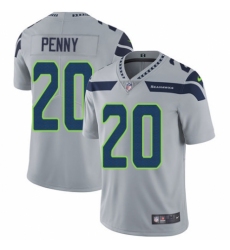 Men's Nike Seattle Seahawks #20 Rashaad Penny Grey Alternate Vapor Untouchable Limited Player NFL Jersey