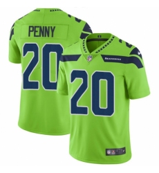 Men's Nike Seattle Seahawks #20 Rashaad Penny Limited Green Rush Vapor Untouchable NFL Jersey