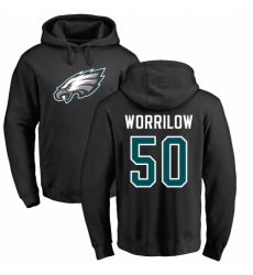 Nike Philadelphia Eagles #50 Paul Worrilow Black Name & Number Logo Pullover Hoodie