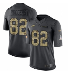 Men's Nike Philadelphia Eagles #82 Richard Rodgers Limited Black 2016 Salute to Service NFL Jersey