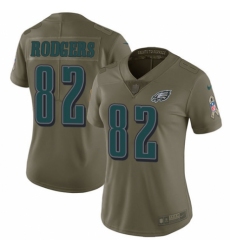 Women's Nike Philadelphia Eagles #82 Richard Rodgers Limited Olive 2017 Salute to Service NFL Jersey