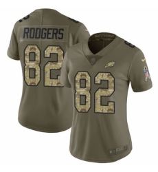 Women's Nike Philadelphia Eagles #82 Richard Rodgers Limited Olive Camo 2017 Salute to Service NFL Jersey