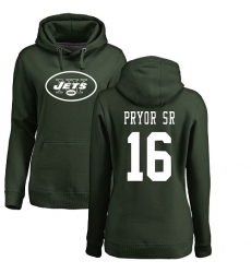 NFL Women's Nike New York Jets #16 Terrelle Pryor Sr. Green Name & Number Logo Pullover Hoodie