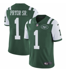 Youth Nike New York Jets #1 Terrelle Pryor Sr. Green Team Color Vapor Untouchable Limited Player NFL Jersey