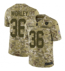 Men's Nike Oakland Raiders #36 Daryl Worley Limited Camo 2018 Salute to Service NFL Jersey