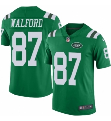 Youth Nike New York Jets #87 Clive Walford Limited Green Rush Vapor Untouchable NFL Jersey