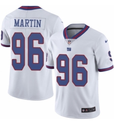 Men's Nike New York Giants #96 Kareem Martin Elite White Rush Vapor Untouchable NFL Jersey