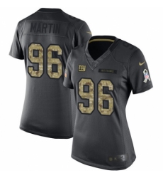 Women's Nike New York Giants #96 Kareem Martin Limited Black 2016 Salute to Service NFL Jersey