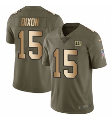 Youth Nike New York Giants #15 Riley Dixon Limited Olive Gold 2017 Salute to Service NFL Jersey