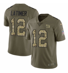 Men's Nike New York Giants #12 Cody Latimer Limited Olive Camo 2017 Salute to Service NFL Jersey