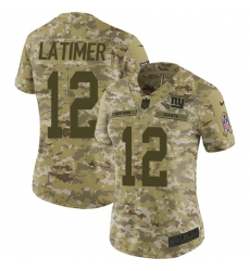 Women's Nike New York Giants #12 Cody Latimer Limited Camo 2018 Salute to Service NFL Jersey