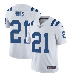 Men's Nike Indianapolis Colts #21 Nyheim Hines White Vapor Untouchable Limited Player NFL Jersey