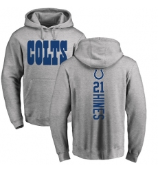 NFL Nike Indianapolis Colts #21 Nyheim Hines Ash Backer Pullover Hoodie