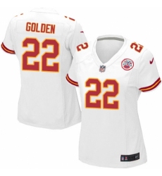 Women's Nike Kansas City Chiefs #22 Robert Golden Game White NFL Jersey