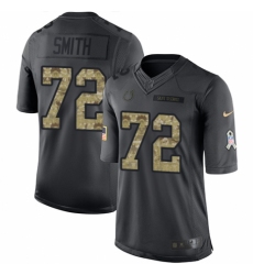 Men's Nike Indianapolis Colts #72 Braden Smith Limited Black 2016 Salute to Service NFL Jersey