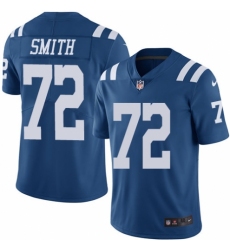 Men's Nike Indianapolis Colts #72 Braden Smith Limited Royal Blue Rush Vapor Untouchable NFL Jersey