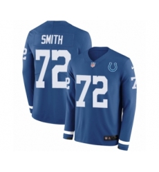 Youth Nike Indianapolis Colts #72 Braden Smith Limited Blue Therma Long Sleeve NFL Jersey