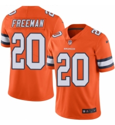 Men's Nike Denver Broncos #20 Royce Freeman Limited Orange Rush Vapor Untouchable NFL Jersey