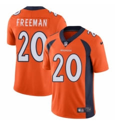 Men's Nike Denver Broncos #20 Royce Freeman Orange Team Color Vapor Untouchable Limited Player NFL Jersey