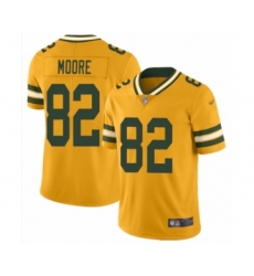 Youth Green Bay Packers #82 J'Mon Moore Limited Gold Inverted Legend Football Jersey