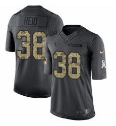 Youth Nike Houston Texans #38 Justin Reid Limited Black 2016 Salute to Service NFL Jersey