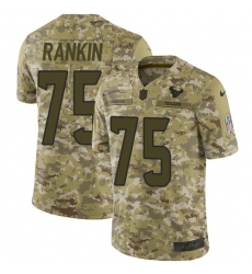 Men's Nike Houston Texans #75 Martinas Rankin Limited Camo 2018 Salute to Service NFL Jersey