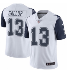 Men's Nike Dallas Cowboys #13 Michael Gallup Limited White Rush Vapor Untouchable NFL Jersey