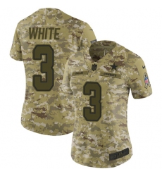 Women's Nike Dallas Cowboys #3 Mike White Limited Camo 2018 Salute to Service NFL Jersey