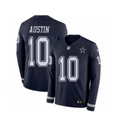 Youth Nike Dallas Cowboys #10 Tavon Austin Limited Navy Blue Therma Long Sleeve NFL Jersey