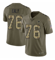 Youth Nike Dallas Cowboys #76 Kony Ealy Limited Olive/Camo 2017 Salute to Service NFL Jersey