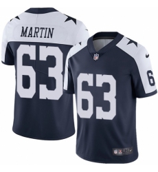 Men's Nike Dallas Cowboys #63 Marcus Martin Navy Blue Throwback Alternate Vapor Untouchable Limited Player NFL Jersey