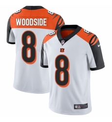 Men's Nike Cincinnati Bengals #8 Logan Woodside White Vapor Untouchable Limited Player NFL Jersey