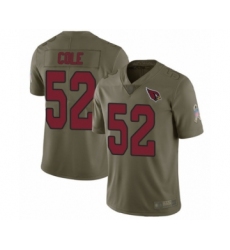 Men's Arizona Cardinals #52 Mason Cole Limited Olive 2017 Salute to Service Football Jersey