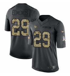 Men's Nike Arizona Cardinals #29 Chase Edmonds Limited Black 2016 Salute to Service NFL Jersey
