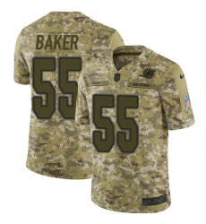 Youth Nike Miami Dolphins #55 Jerome Baker Limited Camo 2018 Salute to Service NFL Jersey