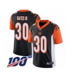 Men's Cincinnati Bengals #30 Jessie Bates III Black Team Color Vapor Untouchable Limited Player 100th Season Football Jersey